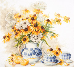 Cross stitch kit Flower tea - Magic Needle