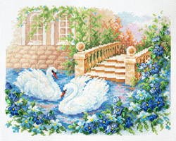 Cross stitch kit Swan faithfulness - Magic Needle