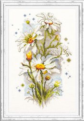 Cross stitch kit White Daisies - Magic Needle