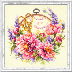 Cross stitch kit Peonies for Needlewoman - Magic Needle