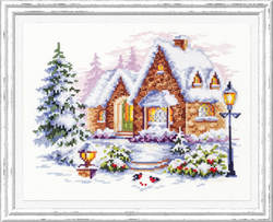 Cross stitch kit Winter house - Magic Needle