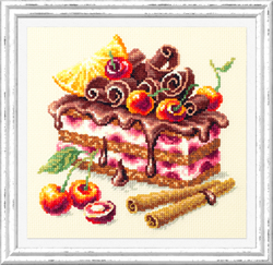 Cross stitch kit Cherry Cake - Magic Needle