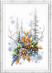 Cross stitch kit Winter Forest Spirit - Magic Needle