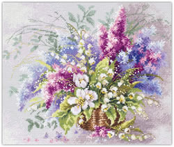 Cross stitch kit Lilies of the Valley and Lilac - Magic Needle