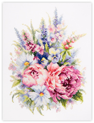 Cross stitch kit Bouquet with Peonies - Magic Needle