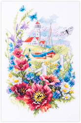 Cross stitch kit Wild Flowers of the Coast - Magic Needle