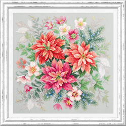 Cross stitch kit Flower Magic Poinsettia - Magic Needle