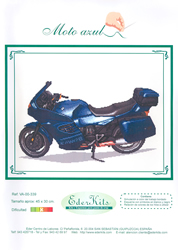 Cross Stitch Chart Moto Azul - Eder