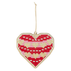 Diamond Painting Wooden Pendant - Heart - Freyja Crystal