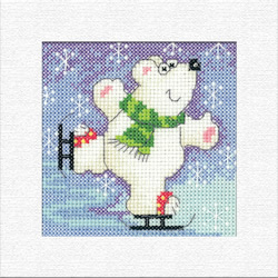 Cross stitch kit Polar Bear - Heritage Crafts