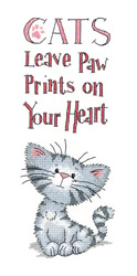 Cross stitch kit Cats' Paw Prints - Heritage Crafts