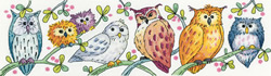 PRE-ORDER Borduurpakket Owls on Parade - Heritage Crafts