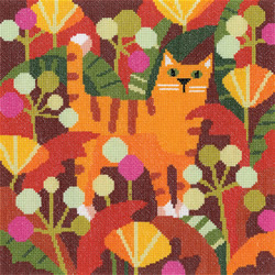 Borduurpakket Ginger Cat - Heritage Crafts