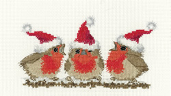 Borduurpakket Festive Robins - Heritage Crafts