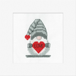 Cross stitch kit Gonk - Love Card - Heritage Crafts