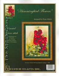 Cross Stitch Chart Hummingbird Flowers - Kustom Krafts