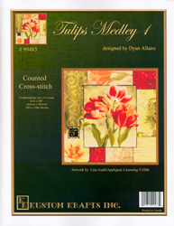 Cross Stitch Chart Tulips Medley 1 - Kustom Krafts