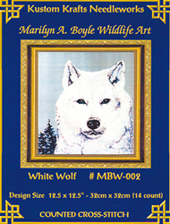 Cross Stitch Chart White Wolf - Kustom Krafts