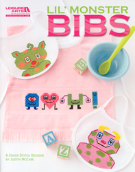 Borduurpatroon Lil' Monster Bibs - Leisure Arts