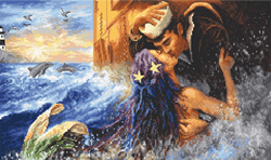 Cross stitch kit Mermaid Kiss - Leti Stitch