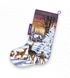 Borduurpakket Christmas Wood Stocking - Leti Stitch