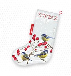 Cross stitch kit Blue tits Stocking - Leti Stitch