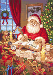 Cross stitch kit The List of Naughty and Nice - Leti Stitch