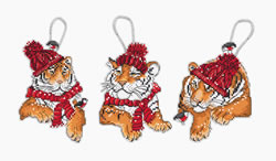Cross stitch kit Christmas Tigers Toys kit of 3 pieces - Leti Stitch