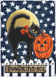 Cross stitch kit Don't be a Scaredy Cat! - Leti Stitch