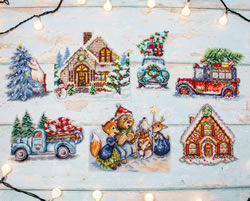 Borduurpakket Christmas Toys Kit nr. 3 / 7 pieces - Leti Stitch