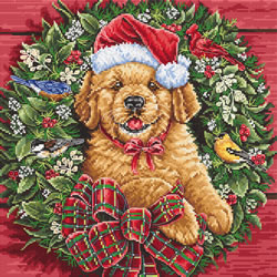 Cross stitch kit Christmas Puppy - Leti Stitch