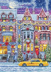 Cross stitch kit Winter Townhouse - Leti Stitch