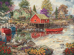 Cross stitch kit Quiet Cove - Leti Stitch