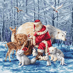 Cross stitch kit Santa and Friends - Leti Stitch