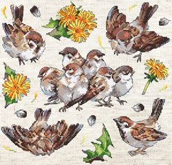Borduurpakket Sparrows - Leti Stitch