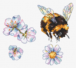 Cross stitch kit Furry Bumblebee - Leti Stitch