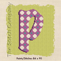 Cross Stitch Chart P - LiliPoints