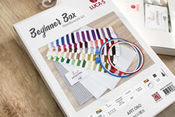 Beginner box, incl. fabric, threads and 2 embroidery hoops - Luca-S