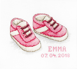 Cross stitch kit Baby Shoes - Luca-S