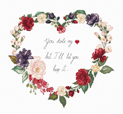 Cross stitch kit Heart - Luca-S