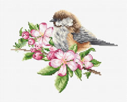 Cross stitch kit The Tit on the Branch - Luca-S