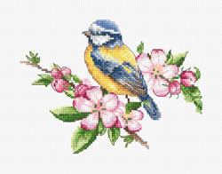 Cross stitch kit The Blue Tit  - Luca-S