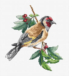 Cross stitch kit Goldfinch Bird - Luca-S