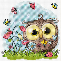 Cross stitch kit Happy Owl - Luca-S