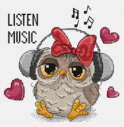 Cross stitch kit Listen Music - Luca-S