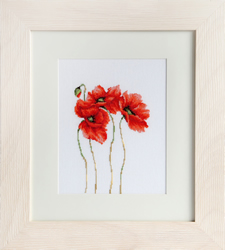 Cross Stitch Kit Poppies - Luca-S