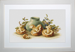 Cross Stitch Kit Still Life with Mushrooms - Luca-S