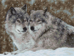 Borduurpakket Two Wolves - Luca-S