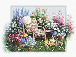 Cross stitch kit Blooming garden  - Luca-S