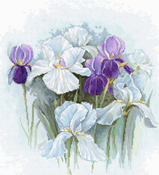 Cross stitch kit Irises - Luca-S